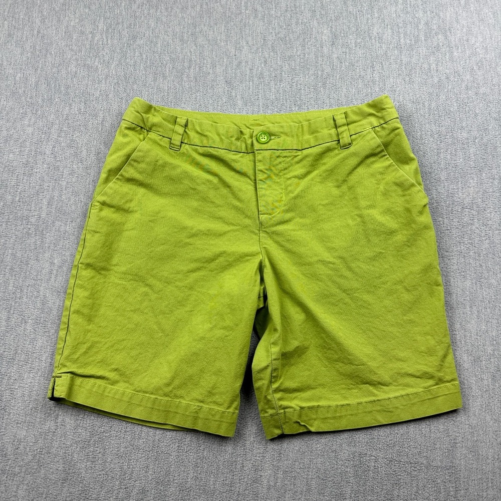Patagonia Shorts Women 4 Green Stretch All-Wear 8" Cotton Trail Quick Dry Pocket